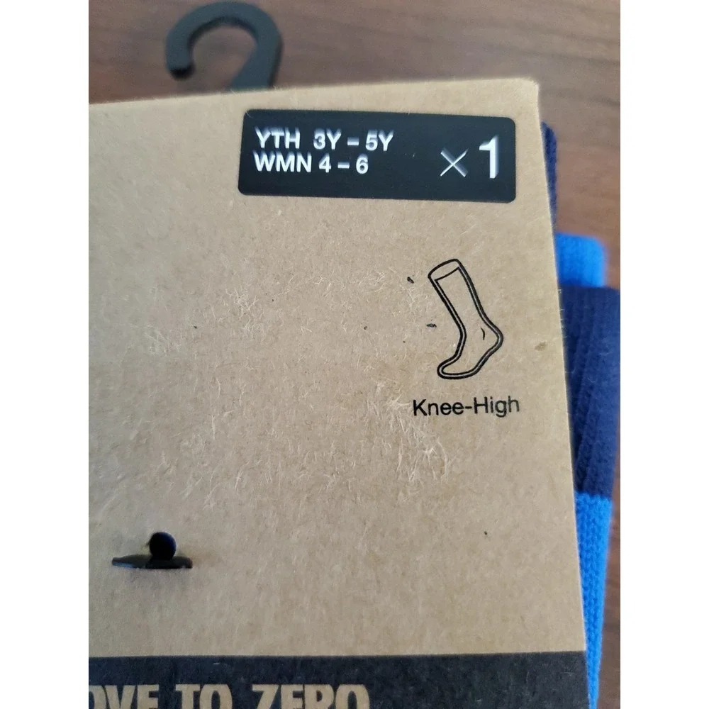 Nike Strike Blue Knee High Cushion Logo Soccer Socks YTH 3Y-5Y WMN 4-6‎ New!